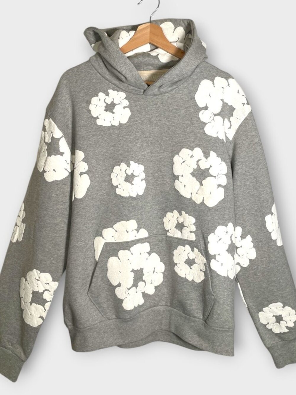 Denim Tears Hoodie The Cotton Wreath Sweatshirt Sz L Gray